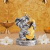 Resin Elephant Playing Musical Instrument Showpiece For Home Dcor Living Room Bedroom Table Top - Image 4